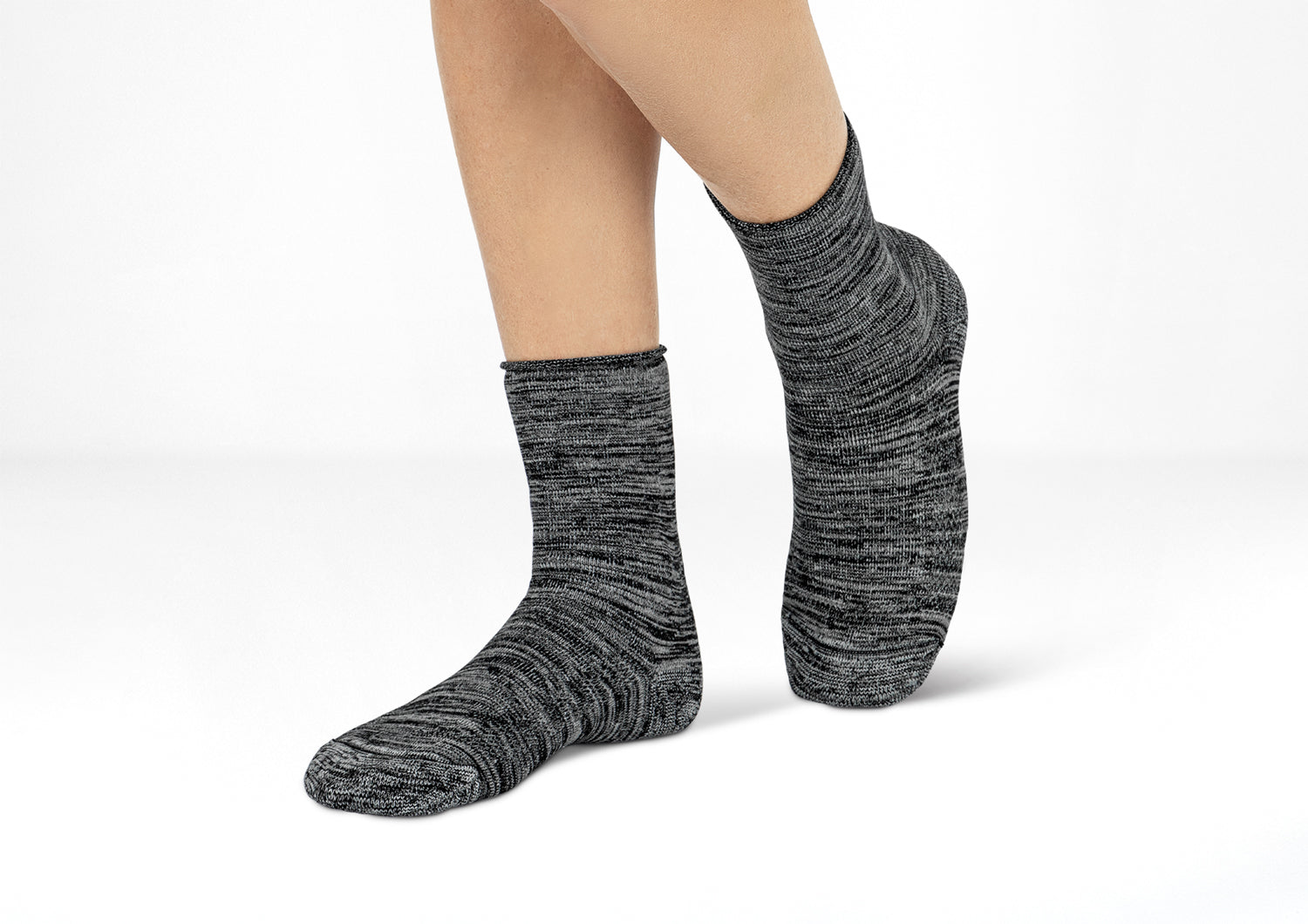 Extra Roomy Socks (Thick) - Black/Gray