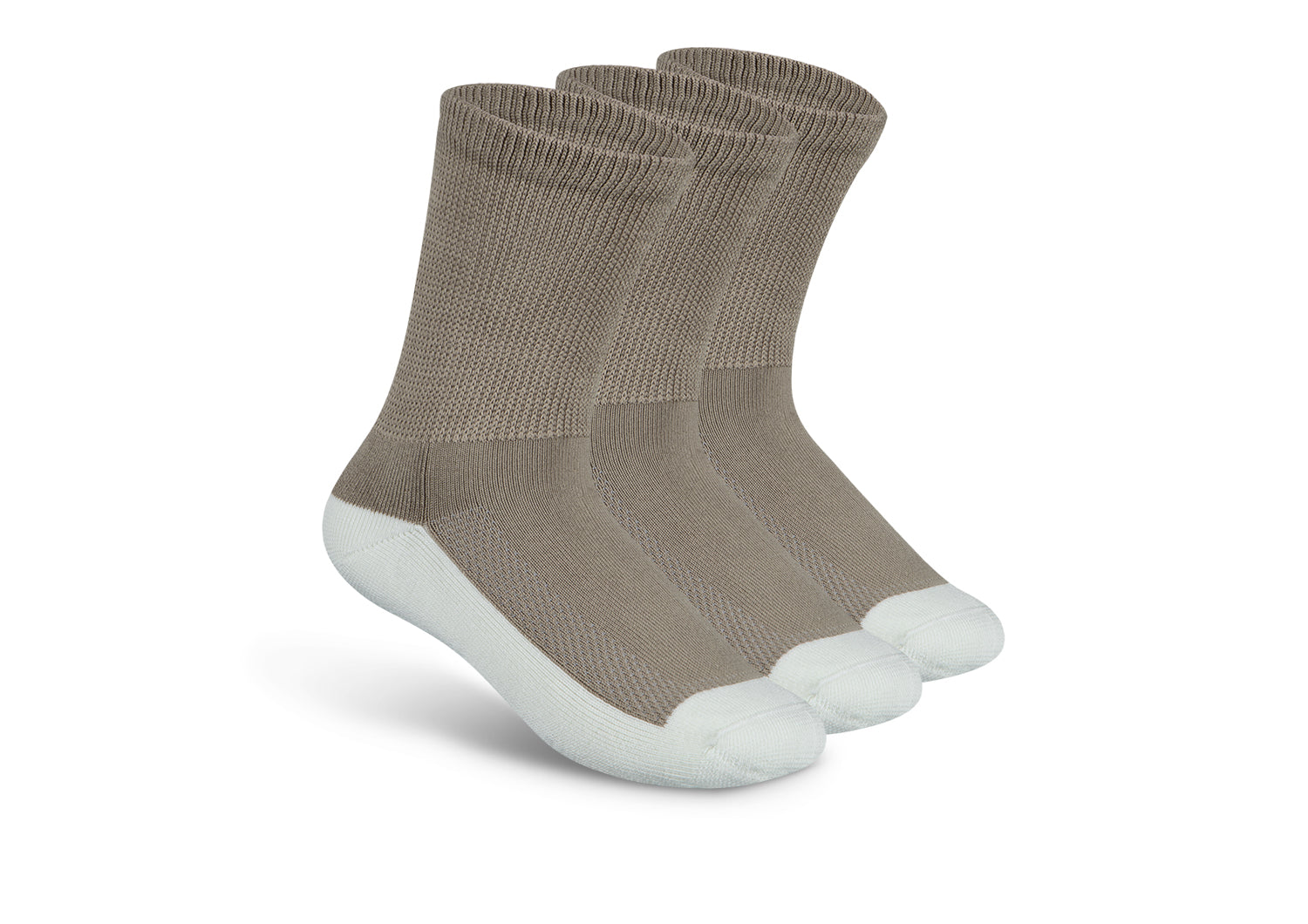 Padded Sole Diabetic Socks - Brown