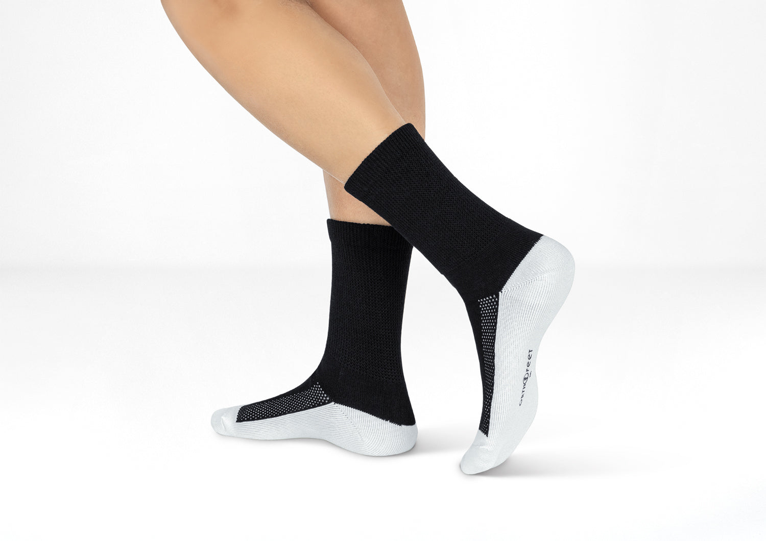 Padded Sole Diabetic Socks - Black